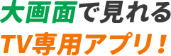 大画面で見れるTV専用アプリ！